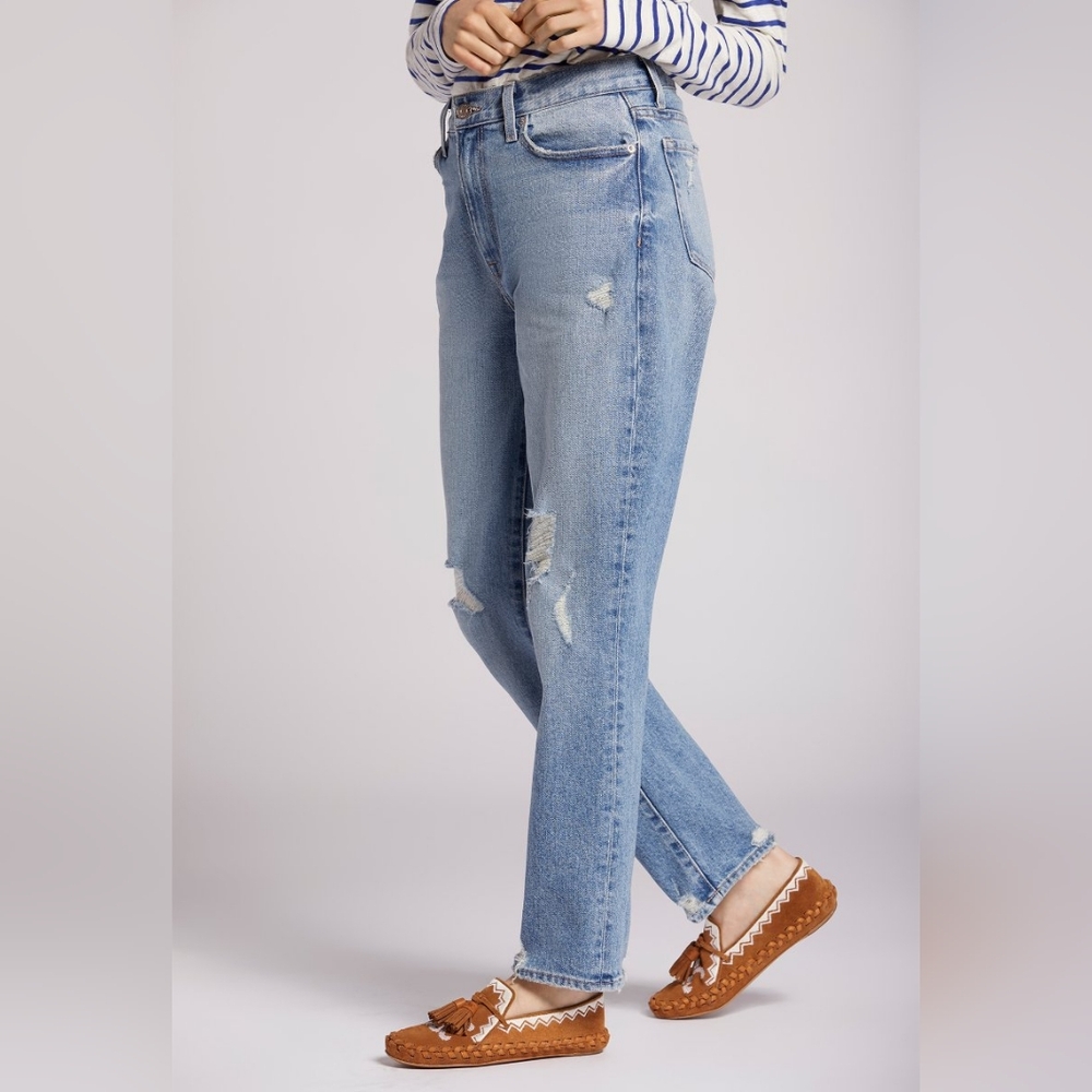 Current Elliott The Original Boyfriend Destructed Distressed Jeans Wendy Size 30 - Picture 2 of 15